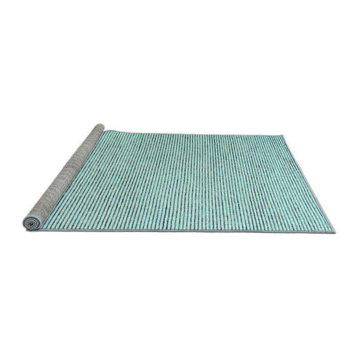 Sideview of Machine Washable Abstract Light Blue Contemporary Rug, wshcon1748lblu