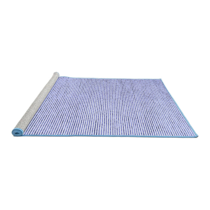 Sideview of Machine Washable Abstract Blue Contemporary Rug, wshcon1748blu