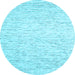 Round Machine Washable Abstract Light Blue Contemporary Rug, wshcon1749lblu