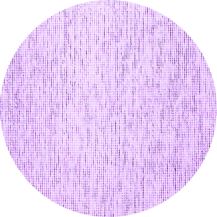Round Machine Washable Abstract Purple Contemporary Area Rugs, wshcon1749pur