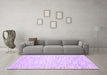 Machine Washable Abstract Purple Contemporary Area Rugs in a Living Room, wshcon1749pur