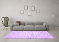 Machine Washable Abstract Purple Contemporary Rug, wshcon1749pur