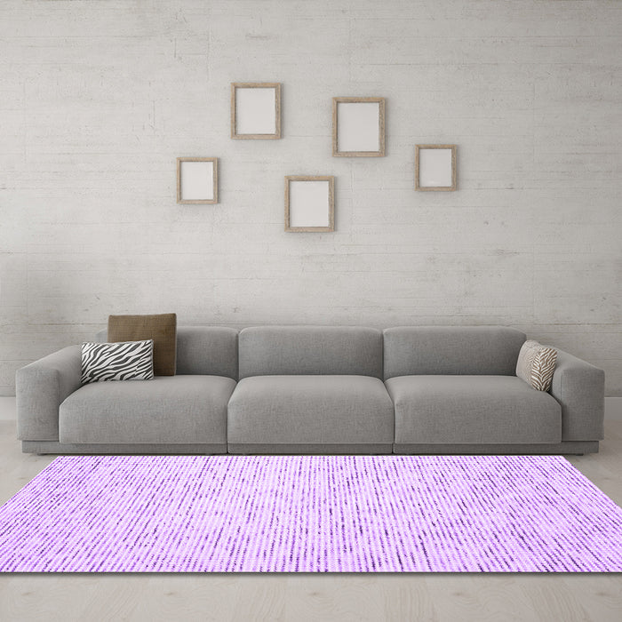 Machine Washable Abstract Purple Contemporary Area Rugs in a Living Room, wshcon1749pur