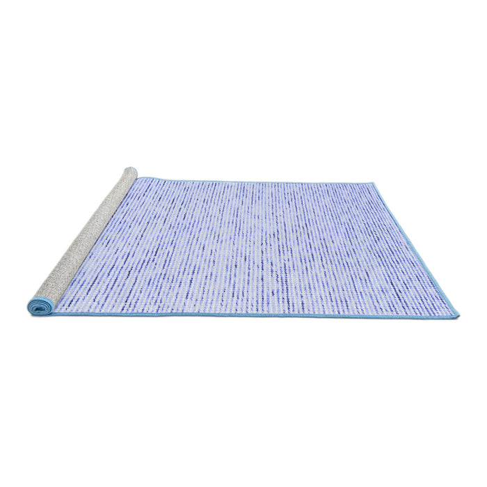 Sideview of Machine Washable Abstract Blue Contemporary Rug, wshcon1749blu