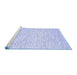 Sideview of Machine Washable Abstract Blue Contemporary Rug, wshcon1749blu