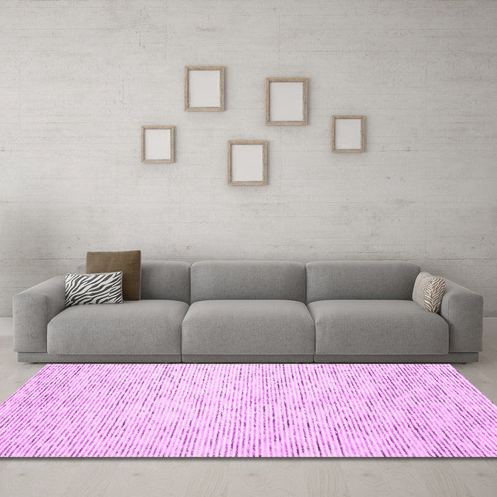 Machine Washable Abstract Pink Contemporary Rug in a Living Room, wshcon1749pnk