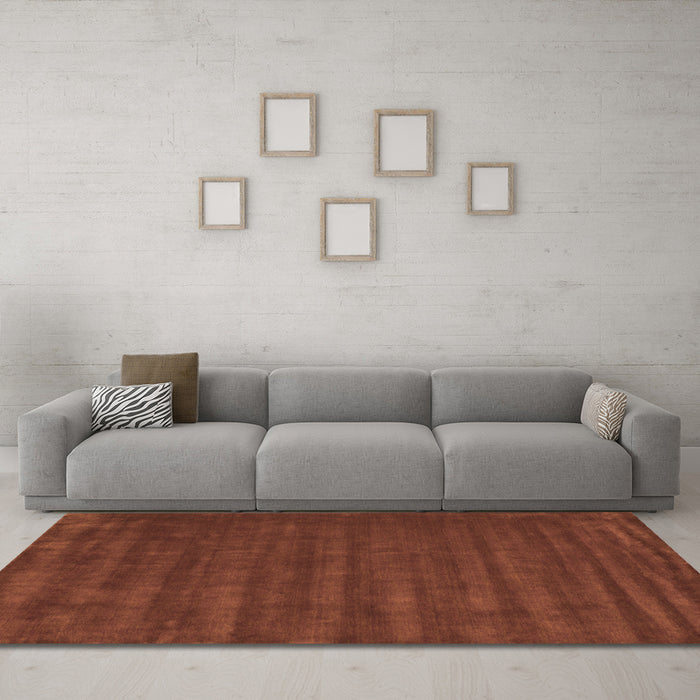 Machine Washable Abstract Orange Contemporary Area Rugs in a Living Room, wshcon174org