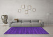 Machine Washable Abstract Purple Contemporary Area Rugs in a Living Room, wshcon174pur