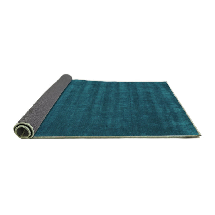 Sideview of Abstract Turquoise Contemporary Rug, con174turq