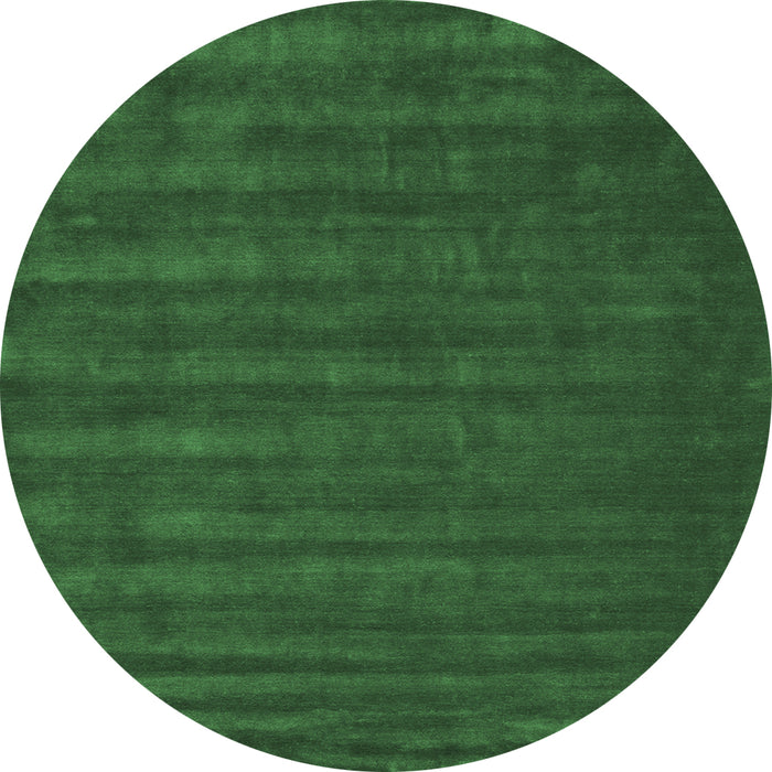 Round Abstract Emerald Green Contemporary Rug, con174emgrn