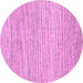 Round Abstract Pink Contemporary Rug, con1750pnk