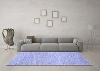 Machine Washable Abstract Blue Contemporary Rug, wshcon1750blu