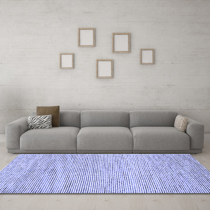Machine Washable Abstract Blue Contemporary Rug in a Living Room, wshcon1750blu