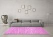 Machine Washable Abstract Pink Contemporary Rug in a Living Room, wshcon1750pnk