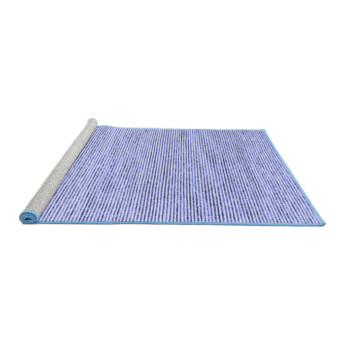 Sideview of Machine Washable Abstract Blue Contemporary Rug, wshcon1750blu