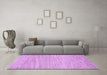 Machine Washable Abstract Purple Contemporary Area Rugs in a Living Room, wshcon1750pur