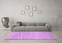 Machine Washable Abstract Purple Contemporary Rug, wshcon1750pur