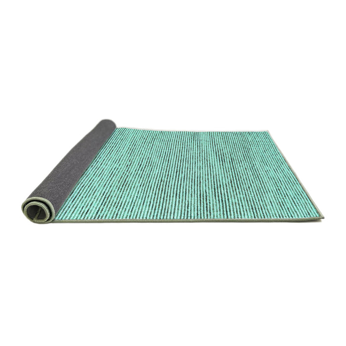Sideview of Abstract Turquoise Contemporary Rug, con1750turq