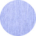 Round Abstract Blue Contemporary Rug, con1751blu