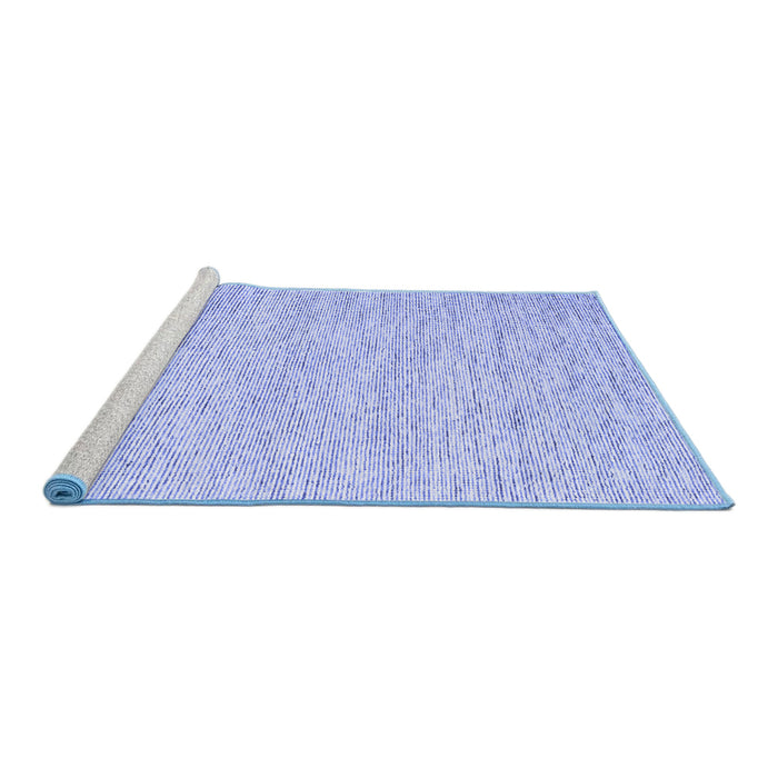 Sideview of Machine Washable Abstract Blue Contemporary Rug, wshcon1751blu