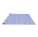 Sideview of Machine Washable Abstract Blue Contemporary Rug, wshcon1751blu