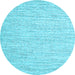 Round Machine Washable Abstract Light Blue Contemporary Rug, wshcon1751lblu