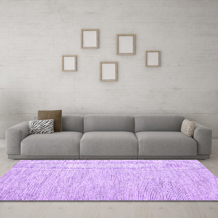 Machine Washable Abstract Purple Contemporary Area Rugs in a Living Room, wshcon1751pur