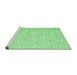 Sideview of Machine Washable Abstract Emerald Green Contemporary Area Rugs, wshcon1751emgrn