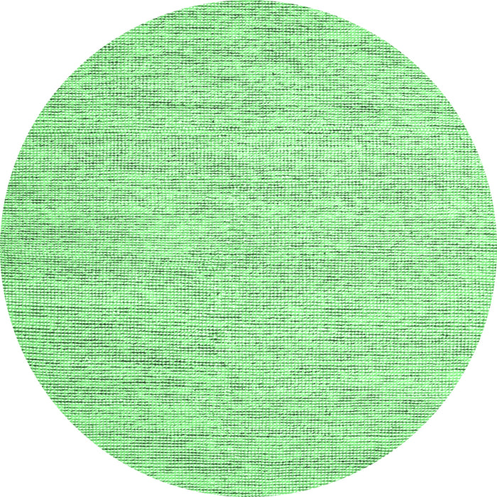 Round Abstract Emerald Green Contemporary Rug, con1751emgrn