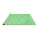 Sideview of Machine Washable Abstract Emerald Green Contemporary Area Rugs, wshcon1752emgrn