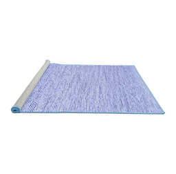 Sideview of Machine Washable Abstract Blue Contemporary Rug, wshcon1752blu