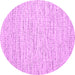 Round Machine Washable Abstract Pink Contemporary Rug, wshcon1752pnk