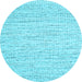 Round Abstract Light Blue Contemporary Rug, con1752lblu