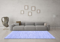 Machine Washable Abstract Blue Contemporary Rug, wshcon1752blu