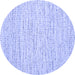 Round Abstract Blue Contemporary Rug, con1752blu