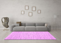 Machine Washable Abstract Pink Contemporary Rug, wshcon1752pnk