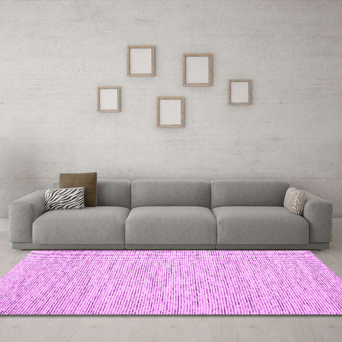 Machine Washable Abstract Pink Contemporary Rug in a Living Room, wshcon1752pnk