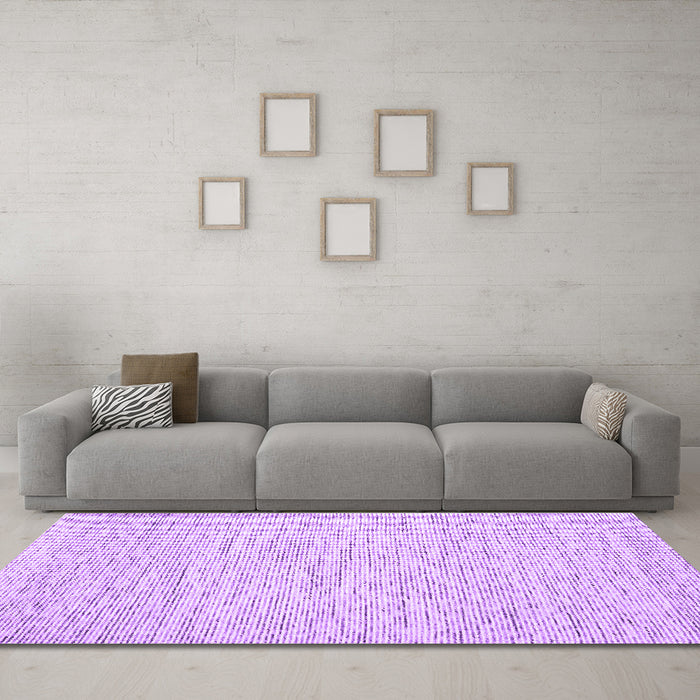 Machine Washable Abstract Purple Contemporary Area Rugs in a Living Room, wshcon1752pur