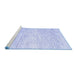 Sideview of Machine Washable Abstract Blue Contemporary Rug, wshcon1753blu