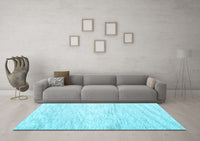 Machine Washable Abstract Light Blue Contemporary Rug, wshcon1753lblu