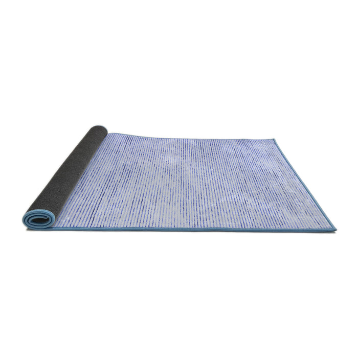 Sideview of Abstract Blue Contemporary Rug, con1753blu