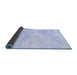 Sideview of Abstract Blue Contemporary Rug, con1753blu