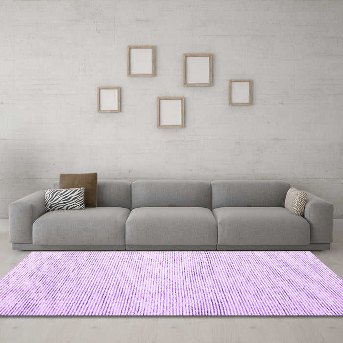 Machine Washable Abstract Purple Contemporary Area Rugs in a Living Room, wshcon1753pur