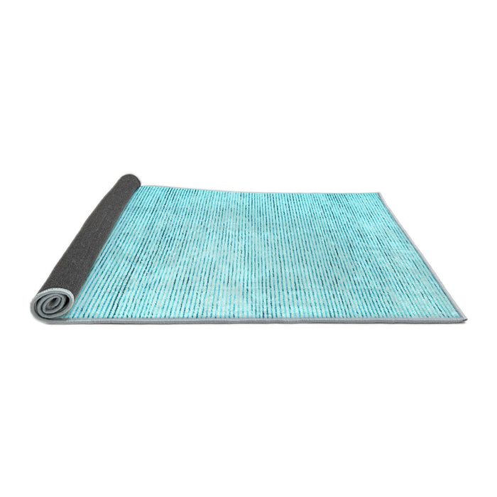 Sideview of Abstract Light Blue Contemporary Rug, con1753lblu