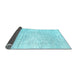 Sideview of Abstract Light Blue Contemporary Rug, con1753lblu