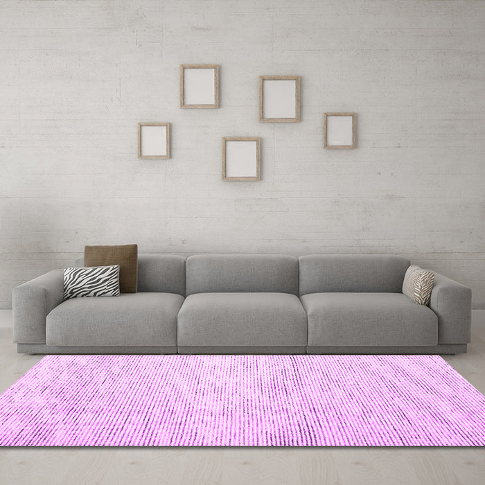 Machine Washable Abstract Pink Contemporary Rug in a Living Room, wshcon1753pnk