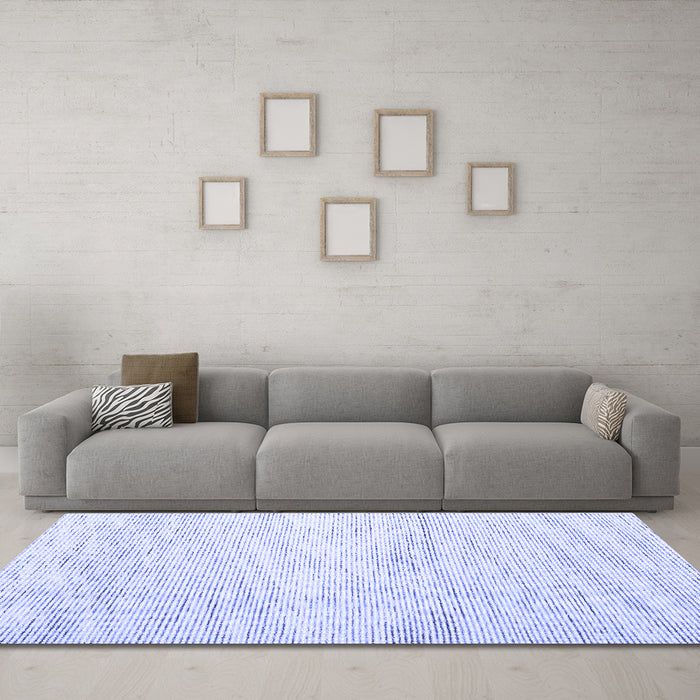 Machine Washable Abstract Blue Contemporary Rug in a Living Room, wshcon1753blu
