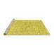 Sideview of Machine Washable Abstract Yellow Contemporary Rug, wshcon1754yw