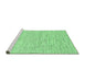 Sideview of Machine Washable Abstract Emerald Green Contemporary Area Rugs, wshcon1754emgrn