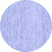 Round Abstract Blue Contemporary Rug, con1754blu